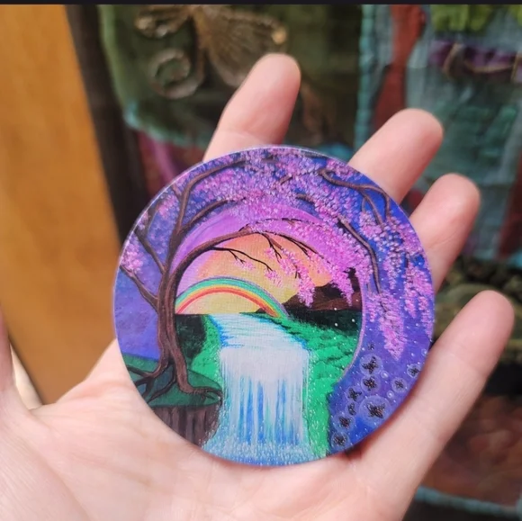 Magnet Set Rainbow Seed of Life Owl Seven Cakras Flower of Life Tree of life - Picture 11 of 16